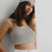 Handmade Crochet Cotton Kerchief: White Lace Hair Scarf