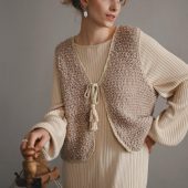 Handmade Merino Alpaca Wool Vest: Sleeveless Knit Gilet