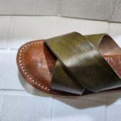 Handmade Moroccan Leather Sandals For Women – Green Slip On Summer Sandals – Beach Shoes – Leather Sandal Women – Women Summer Shoes