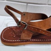 Handmade Moroccan Leather Sandals For Women – Brown Cross Strap Flat Sandals With Ankle Strap, Open Toe Boho Summer Walking Shoes, Gift